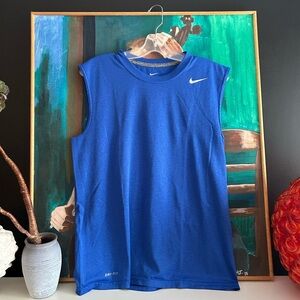 Nike Blue Sleeveless Dri-FIT Shirt s